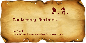 Martonosy Norbert névjegykártya